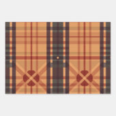 英語エレガントのプレイド：洗練されたフォークの外観 ラッピングペーパーシート (正面2)