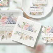 英語エレガントカントリーピンクローズガール赤ちゃんシャワー スタンダードランチョンナプキン