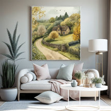 英語カントリーレーン水彩