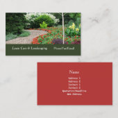 英語ガーデンローン&造園名刺 名刺 (正面/裏面)
