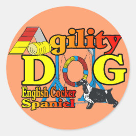 英語コッカースパニエル犬アジリティのギフト ラウンドシール