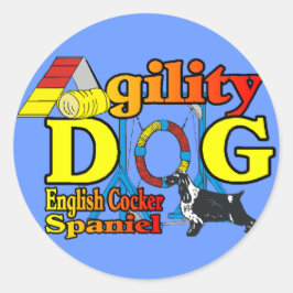 英語コッカースパニエル犬アジリティのギフト ラウンドシール