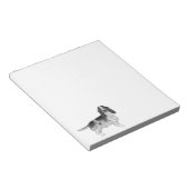 英語コッカースパニエル犬デザイン白黒 ノートパッド (アングル)