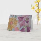 英語コテージガーデングリーティングカード カード (黄色い花)