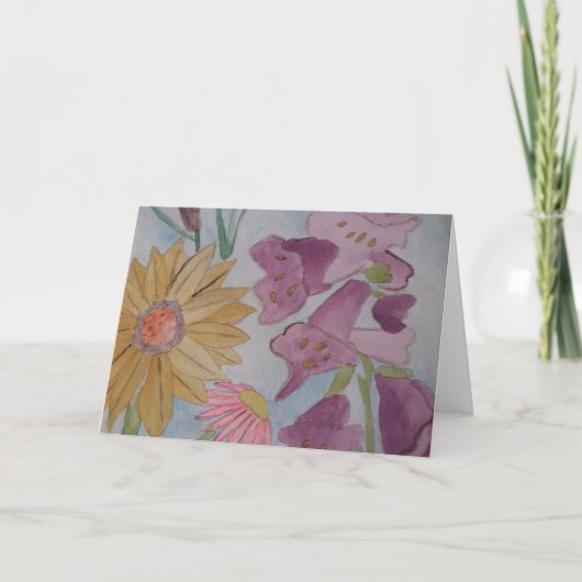 英語コテージガーデングリーティングカード カード (正面)