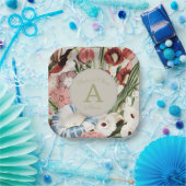 英語コテージガーデンパーソナライズされた結婚ズナプキン ペーパープレート (パーティー)