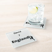 英語サッカー選手のカスタマイズ ガラスコースター (アングル)