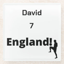 英語サッカー選手のカスタマイズ ガラスコースター