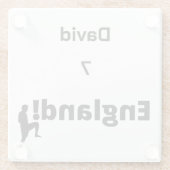 英語サッカー選手のカスタマイズ ガラスコースター (裏面)