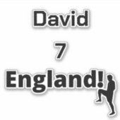 英語サッカー選手のカスタマイズ シール (正面)