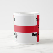 英語サッカー選手のカスタマイズ ジャンボコーヒーマグカップ (正面)