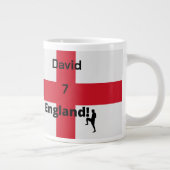 英語サッカー選手のカスタマイズ ジャンボコーヒーマグカップ (右)