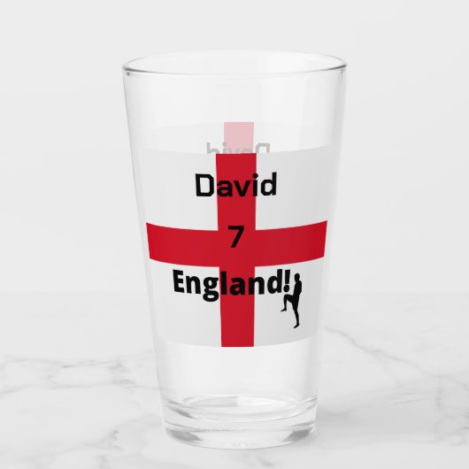 英語サッカー選手のカスタマイズ タンブラーグラス (正面)