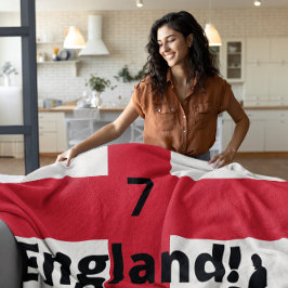 英語サッカー選手のカスタマイズ フリースブランケット