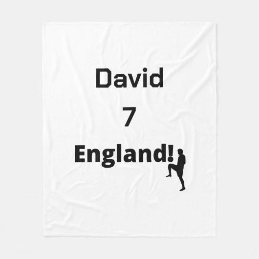 英語サッカー選手のカスタマイズ フリースブランケット (正面)