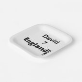 英語サッカー選手のカスタマイズ ペーパープレート (傾斜あり)