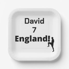 英語サッカー選手のカスタマイズ ペーパープレート