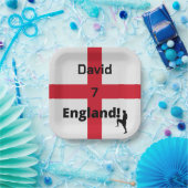 英語サッカー選手のカスタマイズ ペーパープレート (パーティー)