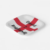 英語サッカー選手のカスタマイズ ペーパープレート (傾斜あり)