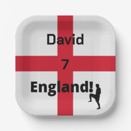 英語サッカー選手のカスタマイズ ペーパープレート
