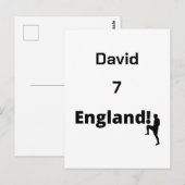 英語サッカー選手のカスタマイズ ポストカード (正面/裏面)
