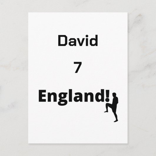 英語サッカー選手のカスタマイズ ポストカード (正面)
