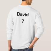 英語サッカー選手のカスタマイズ Tシャツ (裏面)
