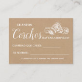 英語シャワーゲースペインのムカード数 プレイスカード (裏面)