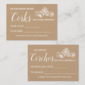 英語シャワーゲースペインのムカード数 プレイスカード (正面/裏面)