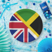 英語ジャマイカ国旗 |ジャマイカ半国旗 ペーパープレート (パーティー)