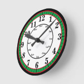 英語スペインの番号 ラウンド壁時計 (傾斜)