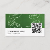 英語スペインの翻訳者QRコード 名刺 (正面)