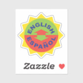 英語スペイン語(バイリンガル翻訳者向けスペインの) シール (シート)