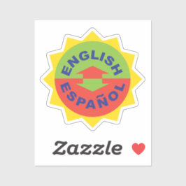 英語スペイン語(バイリンガル翻訳者向けスペインの) シール