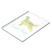 英語セッターの水色 ノートブック (左側)