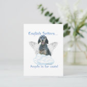 英語セッターエンジェル ポストカード (スタンド正面)