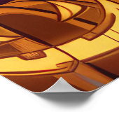 英語セッターハロウィン不気味 ポスター (角)