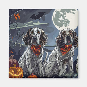 英語セッターハロウィン不気味 マグネット