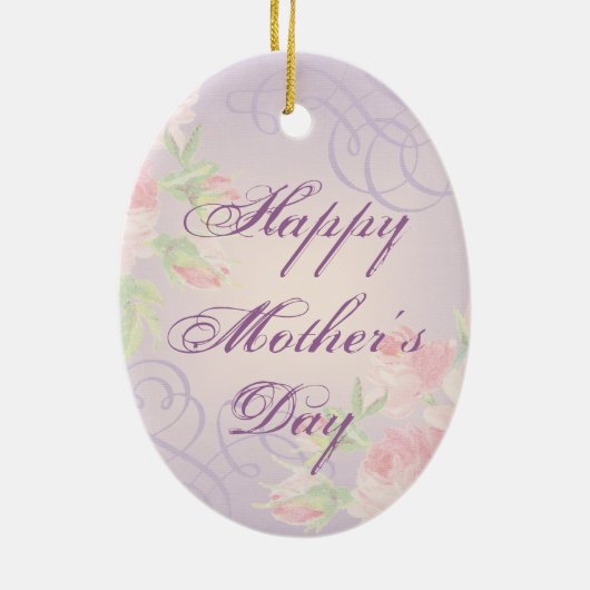 英語セッターハートママセラミックオーナメント セラミックオーナメント (裏面)