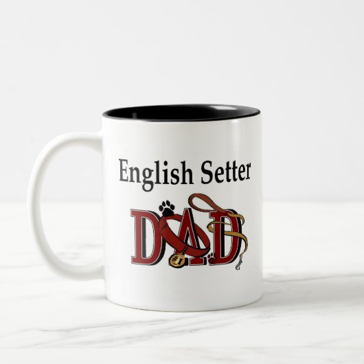 英語セッターパパマグ ツートーンマグカップ (左)