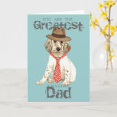 英語セッターパパ カード (黄色い花)