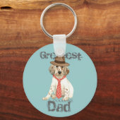 英語セッターパパ キーホルダー (正面)