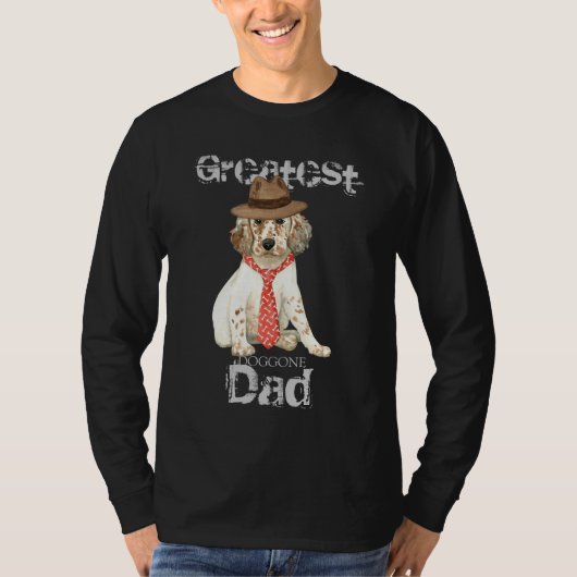 英語セッターパパ Tシャツ (正面)