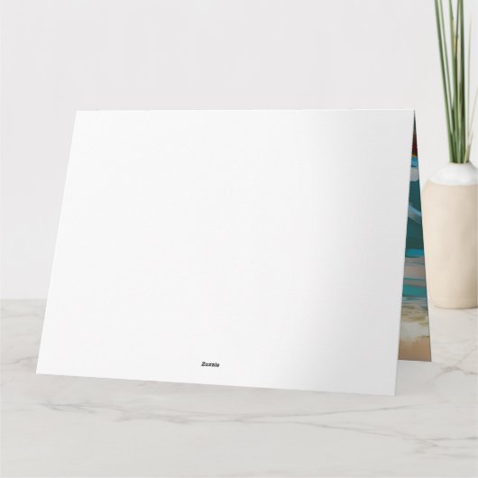 英語セッタービーチ絵画サーフィン カード (裏面)