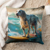 英語セッタービーチ絵画サーフィン クッション (ブランケット)