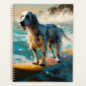 英語セッタービーチ絵画サーフィン プランナー手帳 (正面)