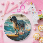 英語セッタービーチ絵画サーフィン ペーパープレート (パーティー)