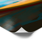 英語セッタービーチ絵画サーフィン ポスター (コーナー)