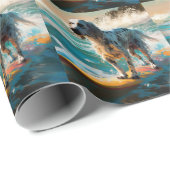 英語セッタービーチ絵画サーフィン ラッピングペーパー (ロールコーナー)