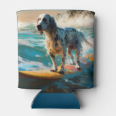 英語セッタービーチ絵画サーフィン 缶クーラー (裏面)